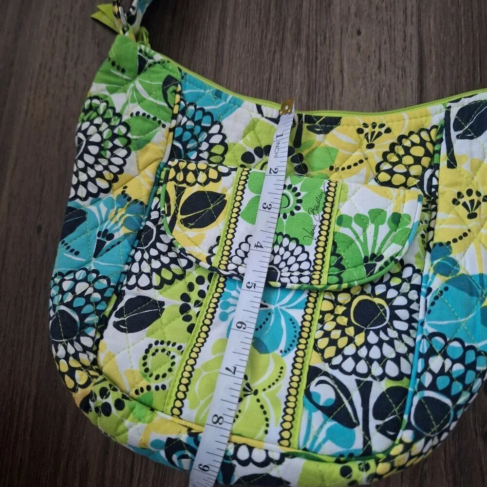 💙 Vera Bradley Limes Up Crossbody Bag Cotton Hippie Cottage Natural Vibrant